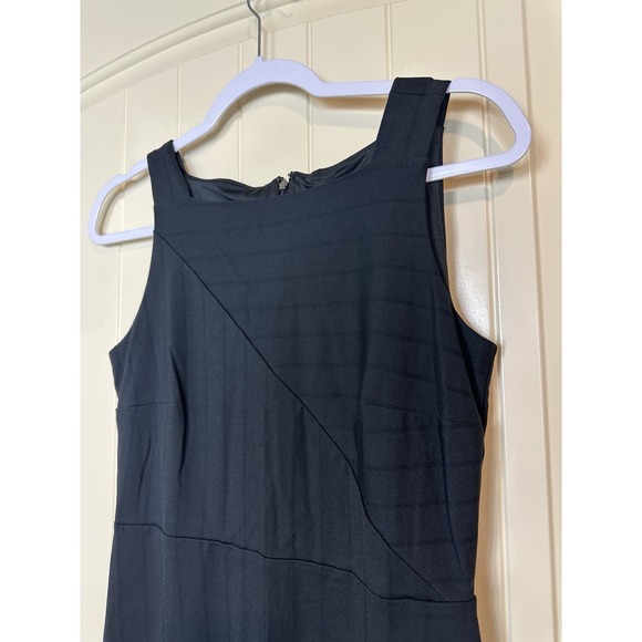 Ann Taylor Dress Womens Sz 4P Black Sleeveless Square Neck‎ Career Work GUC - Picture 2 of 6
